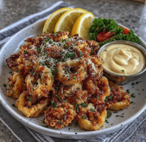 Lemon Garlic Calamari with Aioli Ingredients: